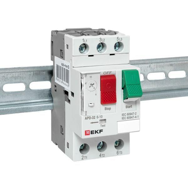 Выключатель автоматический для защиты двигателя АПД-32 6-10А EKF apd-me-10 ТехноИмпульс
