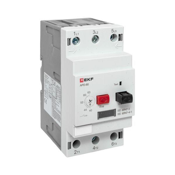 Выключатель автоматический для защиты двигателя АПД-80 40-63А EKF apd80-me-63 ТехноИмпульс