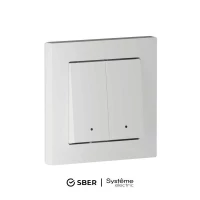 Выключатель 2-кл. AtlasDesign Smart 10А (сх. 5) L+N с подсветкой Zigbee механизм бел. SE ATN000153Z ТехноИмпульс