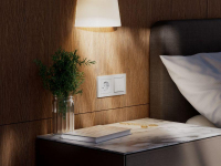 Выключатель 2-кл. AtlasDesign Smart 10А (сх. 5) L+N с подсветкой Zigbee механизм бел. SE ATN000153Z ТехноИмпульс