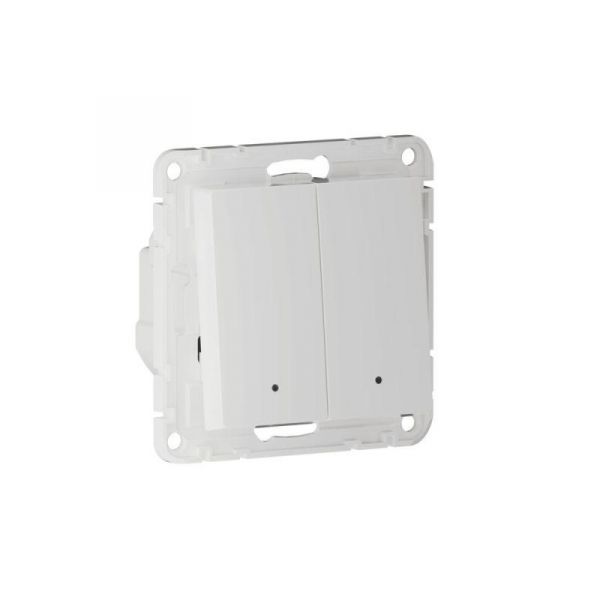 Выключатель 2-кл. AtlasDesign Smart 10А (сх. 5) L+N с подсветкой Zigbee механизм бел. SE ATN000153Z ТехноИмпульс