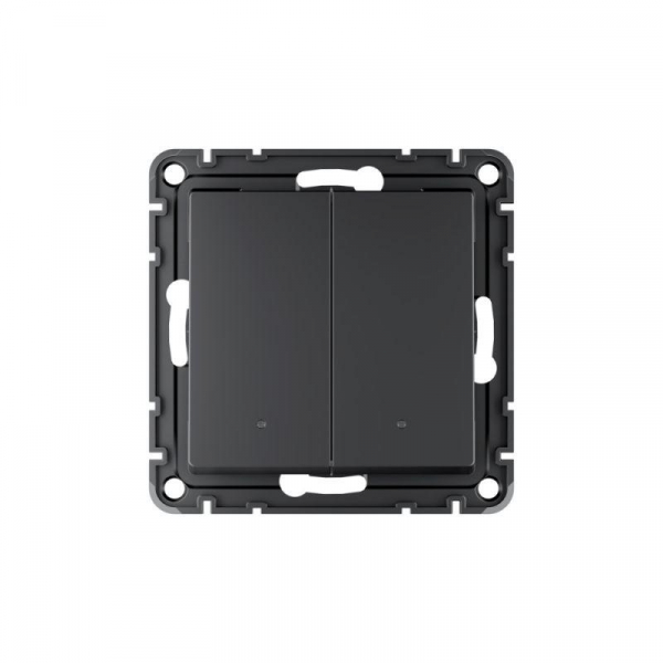 Выключатель 2-кл. AtlasDesign Smart 10А (сх. 5) L+N с подсветкой Zigbee механизм карбон SE ATN001053Z ТехноИмпульс