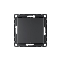 Выключатель 2-кл. AtlasDesign Smart 10А (сх. 5) L+N с подсветкой Zigbee механизм карбон SE ATN001053Z ТехноИмпульс