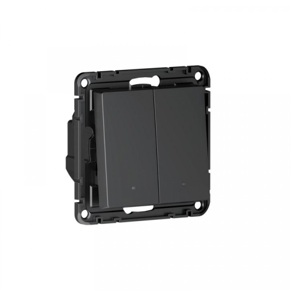 Выключатель 2-кл. AtlasDesign Smart 10А (сх. 5) L+N с подсветкой Zigbee механизм карбон SE ATN001053Z ТехноИмпульс