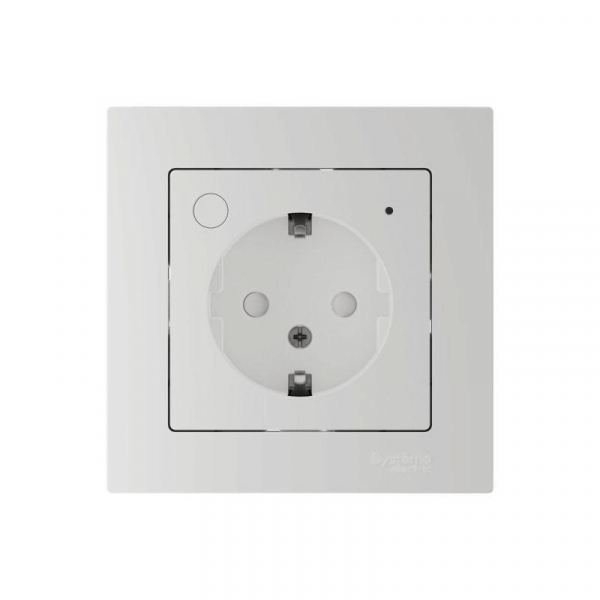 Розетка AtlasDesign Smart 16А L+N с заземл. защ. шторки Zigbee механизм бел. SE ATN000145Z ТехноИмпульс