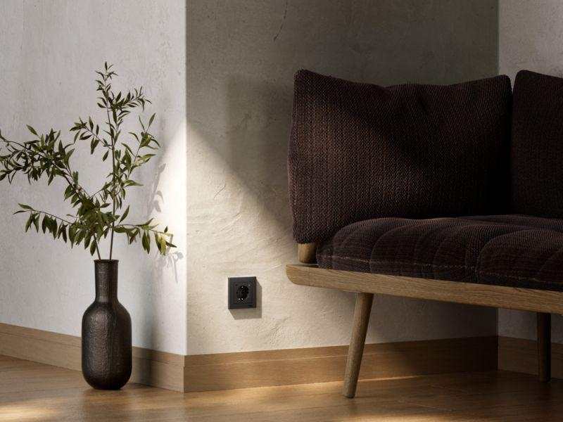 Розетка AtlasDesign Smart 16А L+N с заземл. защ. шторки Zigbee механизм карбон SE ATN001045Z ТехноИмпульс