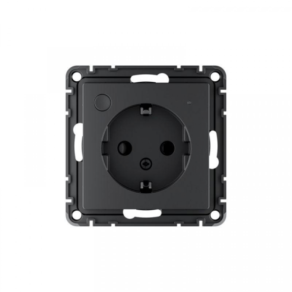 Розетка AtlasDesign Smart 16А L+N с заземл. защ. шторки Zigbee механизм карбон SE ATN001045Z ТехноИмпульс