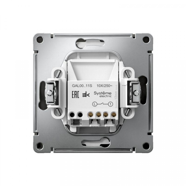 Выключатель 1-кл. ArtGallery 10AX быстрозажим. клем. механизм базальт SE GAL001411S ТехноИмпульс