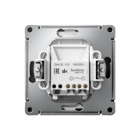 Выключатель 1-кл. ArtGallery 10AX быстрозажим. клем. механизм базальт SE GAL001411S ТехноИмпульс