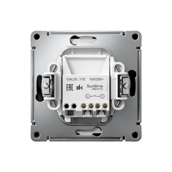 Выключатель 1-кл. ArtGallery 10AX быстрозажим. клем. механизм карбон SE GAL001011S ТехноИмпульс