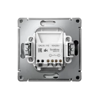 Выключатель 1-кл. ArtGallery 10AX быстрозажим. клем. механизм лотос SE GAL001311S ТехноИмпульс