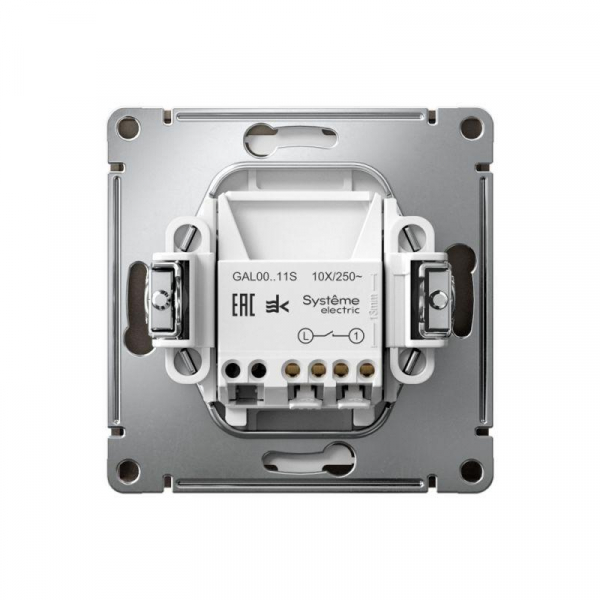 Выключатель 1-кл. ArtGallery 10AX быстрозажим. клем. механизм мокко SE GAL000611S ТехноИмпульс