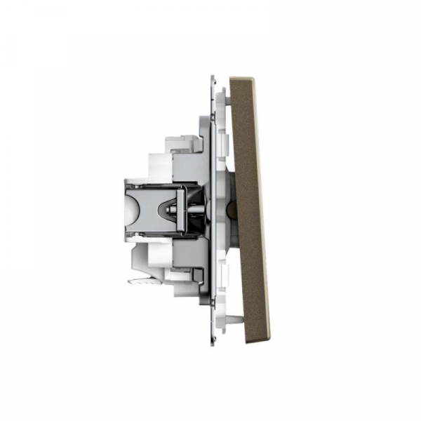 Выключатель 1-кл. ArtGallery 10AX быстрозажим. клем. механизм мокко SE GAL000611S ТехноИмпульс