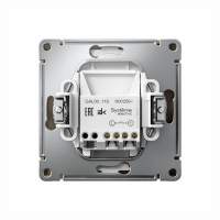 Выключатель 1-кл. ArtGallery 10AX быстрозажим. клем. механизм шампань SE GAL000511S ТехноИмпульс