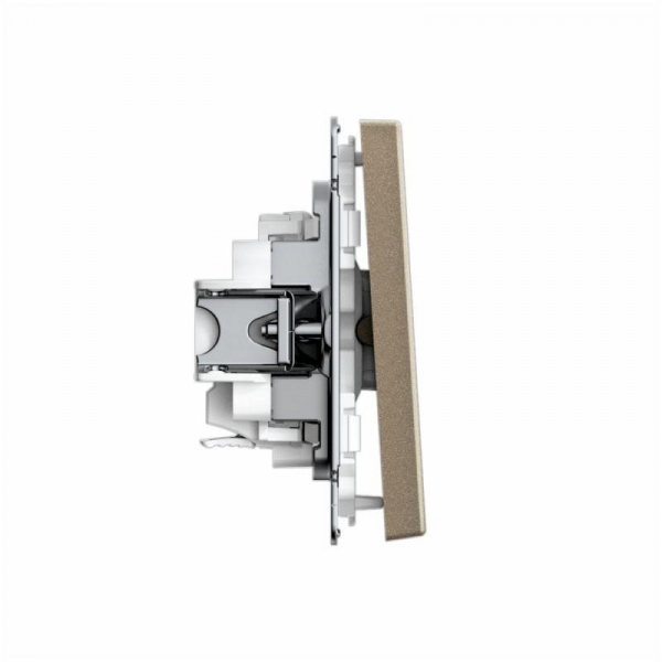 Выключатель 1-кл. ArtGallery 10AX быстрозажим. клем. механизм шампань SE GAL000511S ТехноИмпульс