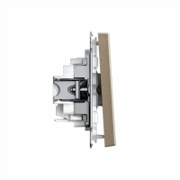 Выключатель 1-кл. ArtGallery 10AX быстрозажим. клем. механизм шампань SE GAL000511S ТехноИмпульс