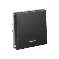 Выключатель 1-кл. ArtGallery 10AX с подсветкой быстрозажим. клем. механизм базальт SE GAL001413S ТехноИмпульс