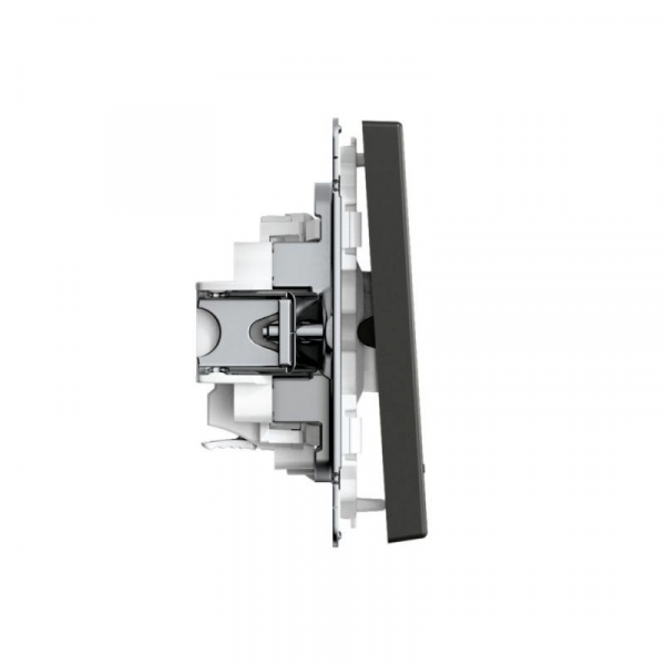 Выключатель 1-кл. ArtGallery 10AX с подсветкой быстрозажим. клем. механизм базальт SE GAL001413S ТехноИмпульс