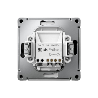 Выключатель 1-кл. ArtGallery 10AX с подсветкой быстрозажим. клем. механизм карбон SE GAL001013S ТехноИмпульс