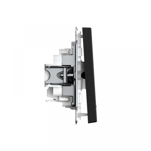 Выключатель 1-кл. ArtGallery 10AX с подсветкой быстрозажим. клем. механизм карбон SE GAL001013S ТехноИмпульс