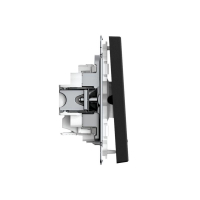 Выключатель 1-кл. ArtGallery 10AX с подсветкой быстрозажим. клем. механизм карбон SE GAL001013S ТехноИмпульс