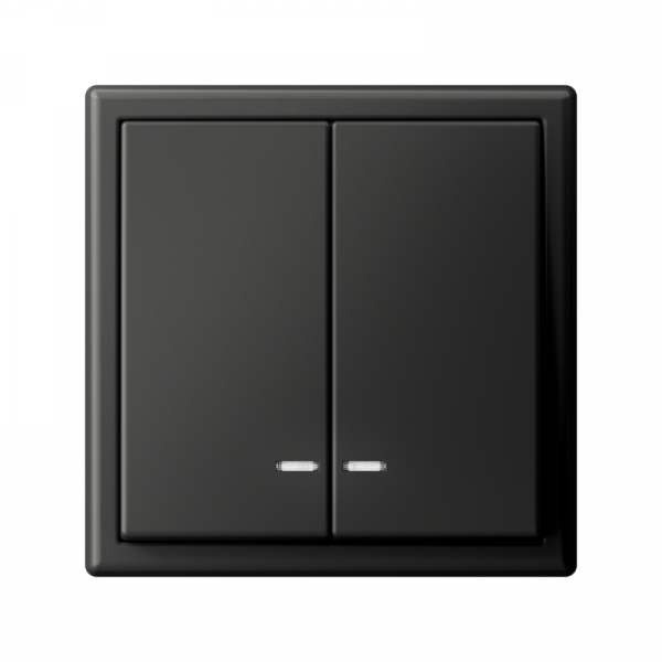 Выключатель 2-кл. ArtGallery (сх. 5а) 10AX с подсветкой быстрозажим. клем. механизм базальт SE GAL001453S ТехноИмпульс