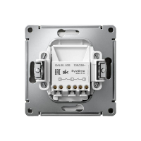 Выключатель 2-кл. ArtGallery (сх. 5а) 10AX с подсветкой быстрозажим. клем. механизм базальт SE GAL001453S ТехноИмпульс