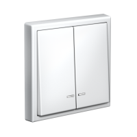 Выключатель 2-кл. ArtGallery (сх. 5а) 10AX с подсветкой быстрозажим. клем. механизм бел. SE GAL000153S ТехноИмпульс