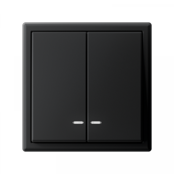 Выключатель 2-кл. ArtGallery (сх. 5а) 10AX с подсветкой быстрозажим. клем. механизм карбон SE GAL001053S ТехноИмпульс