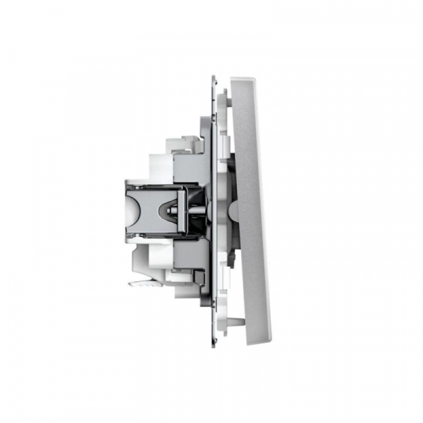 Выключатель 2-кл. ArtGallery 10AX быстрозажим. клем. механизм алюм. SE GAL000351S ТехноИмпульс