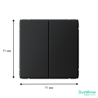 Выключатель 2-кл. ArtGallery 10AX быстрозажим. клем. механизм карбон SE GAL001051S ТехноИмпульс