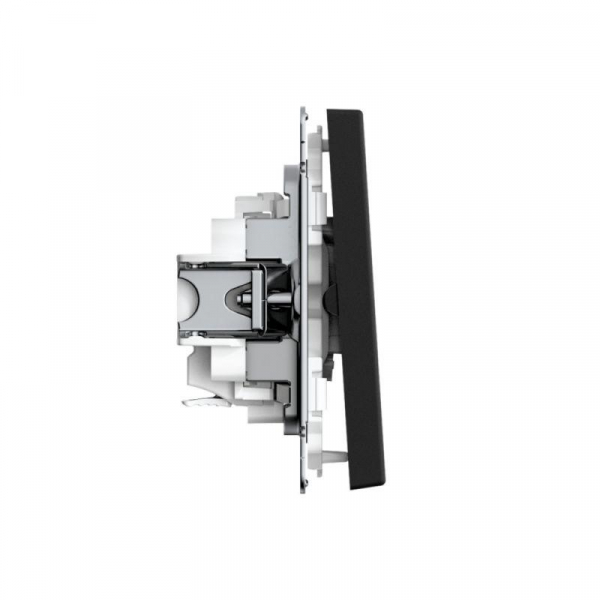 Выключатель 2-кл. ArtGallery 10AX быстрозажим. клем. механизм карбон SE GAL001051S ТехноИмпульс