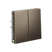 Выключатель 2-кл. ArtGallery 10AX быстрозажим. клем. механизм мокко SE GAL000651S ТехноИмпульс