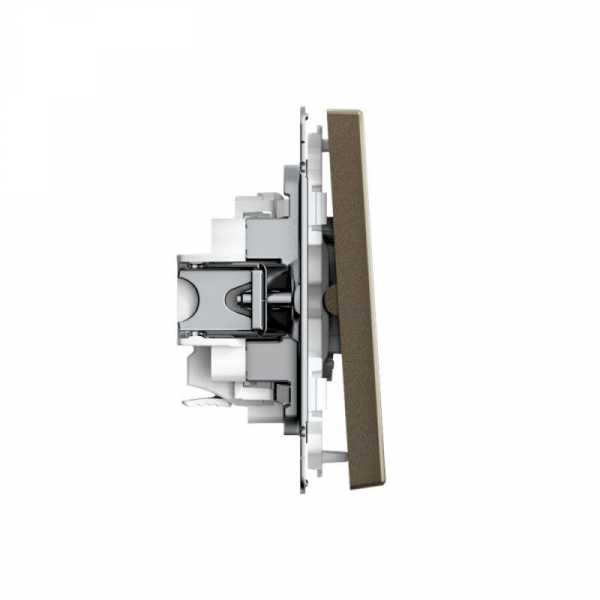 Выключатель 2-кл. ArtGallery 10AX быстрозажим. клем. механизм мокко SE GAL000651S ТехноИмпульс