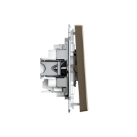 Выключатель 2-кл. ArtGallery 10AX быстрозажим. клем. механизм мокко SE GAL000651S ТехноИмпульс