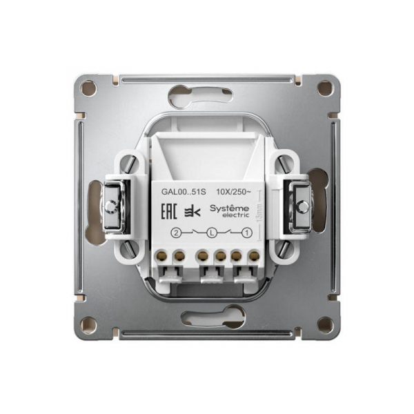 Выключатель 2-кл. ArtGallery 10AX быстрозажим. клем. механизм песочн. SE GAL001251S ТехноИмпульс