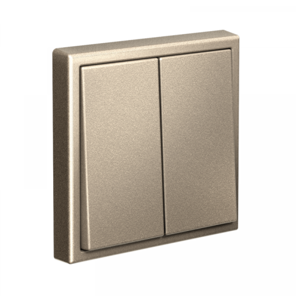 Выключатель 2-кл. ArtGallery 10AX быстрозажим. клем. механизм шампань SE GAL000551S ТехноИмпульс