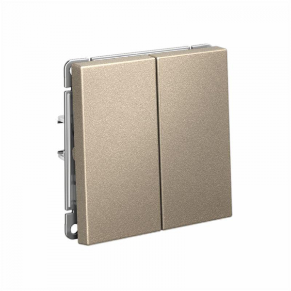 Выключатель 2-кл. ArtGallery 10AX быстрозажим. клем. механизм шампань SE GAL000551S ТехноИмпульс