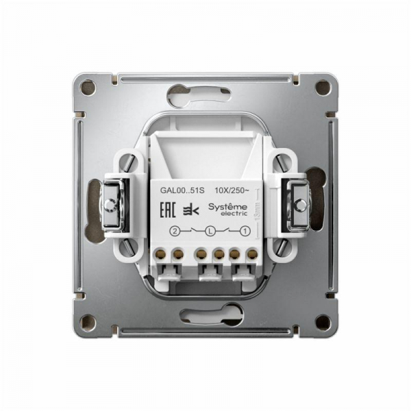 Выключатель 2-кл. ArtGallery 10AX быстрозажим. клем. механизм шампань SE GAL000551S ТехноИмпульс