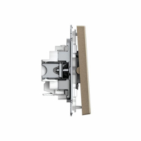 Выключатель 2-кл. ArtGallery 10AX быстрозажим. клем. механизм шампань SE GAL000551S ТехноИмпульс