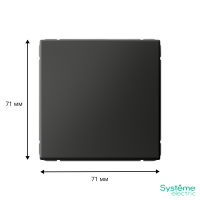 Переключатель 1-кл. ArtGallery 10AX быстрозажим. клем. механизм базальт SE GAL001461S ТехноИмпульс