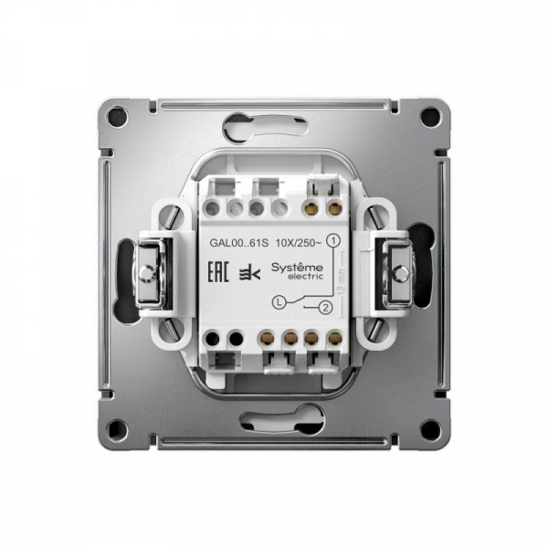 Переключатель 1-кл. ArtGallery 10AX быстрозажим. клем. механизм базальт SE GAL001461S ТехноИмпульс