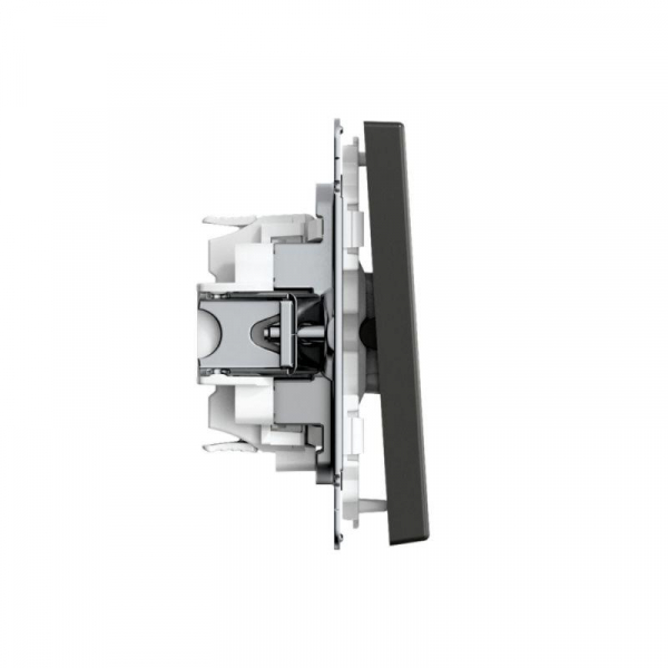 Переключатель 1-кл. ArtGallery 10AX быстрозажим. клем. механизм базальт SE GAL001461S ТехноИмпульс