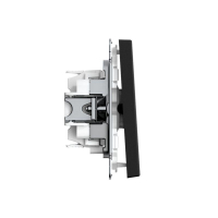 Переключатель 1-кл. ArtGallery 10AX быстрозажим. клем. механизм карбон SE GAL001061S ТехноИмпульс