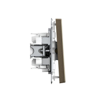 Переключатель 1-кл. ArtGallery 10AX быстрозажим. клем. механизм мокко SE GAL000661S ТехноИмпульс