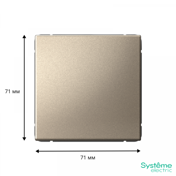 Переключатель 1-кл. ArtGallery 10AX быстрозажим. клем. механизм шампань SE GAL000561S ТехноИмпульс