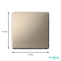 Переключатель 1-кл. ArtGallery 10AX быстрозажим. клем. механизм шампань SE GAL000561S ТехноИмпульс