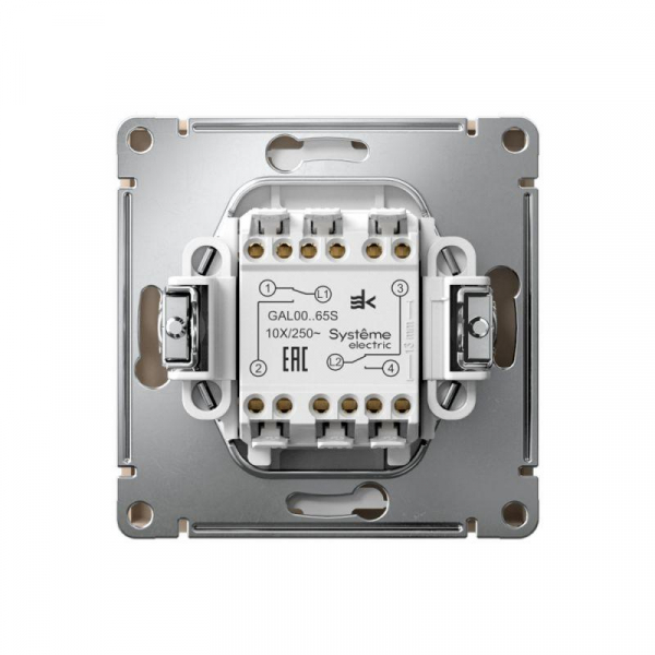 Переключатель 2-кл. ArtGallery 10AX быстрозажим. клем. механизм песочн. SE GAL001265S ТехноИмпульс