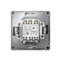 Переключатель 2-кл. ArtGallery 10AX быстрозажим. клем. механизм шампань SE GAL000565S ТехноИмпульс