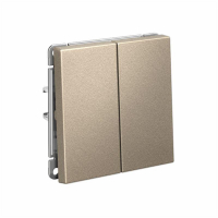 Переключатель 2-кл. ArtGallery 10AX быстрозажим. клем. механизм шампань SE GAL000565S ТехноИмпульс